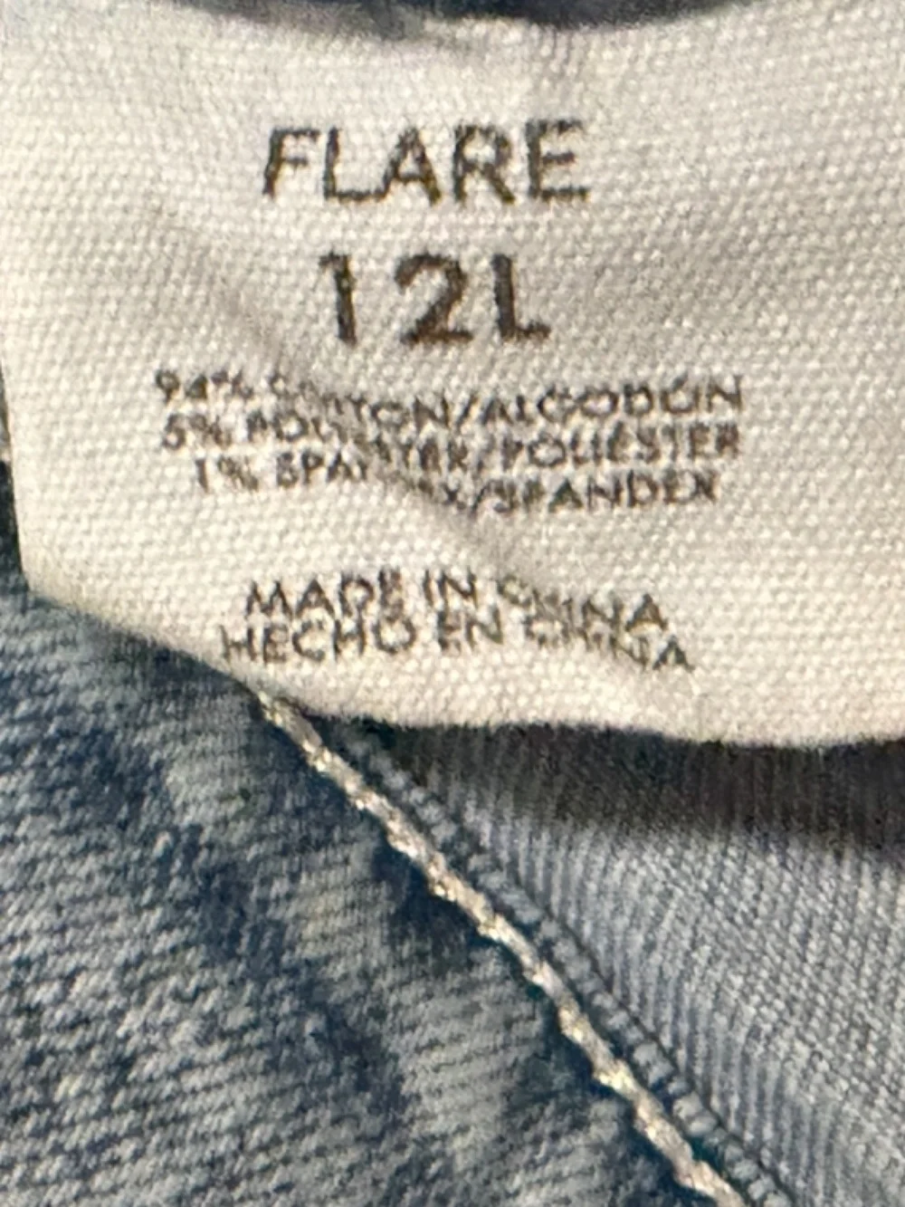 Buckle Girls High-Rise Light Blue Flare Jeans Wide Leg Size 12L